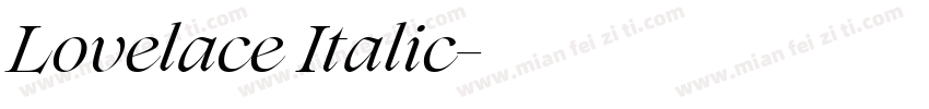 Lovelace Italic字体转换